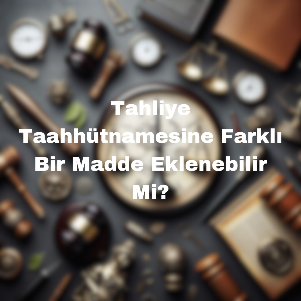 Tahliye Taahhütnamesine Farklı Bir Madde Eklenebilir Mi